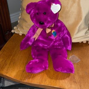 Beanie Baby/Buddy Plush Fuchsia Millenium Bear with Tag
